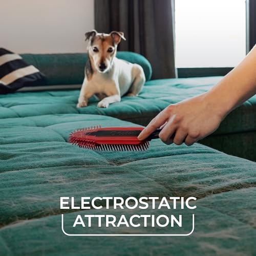 O-Cedar Pet Pro Hair Remover | Electrostatic Pet Hair Removal Brush for Furniture & Carpets | Reusable & Rinse Clean | No Sticky Sheets or Refills