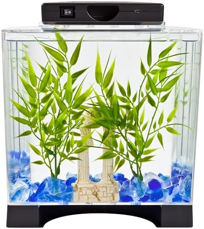 Tetra LED Half Moon 1.1 Gallon Fish Tank Kit for Betta Fish