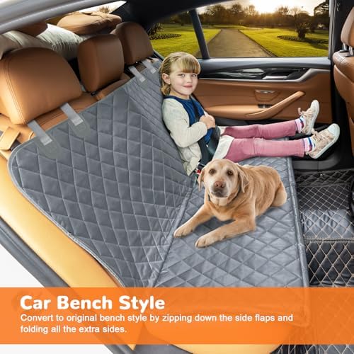 URPOWER XL Dog Seat Cover for Full-Size Truck Back Seat, Waterproof Hammock