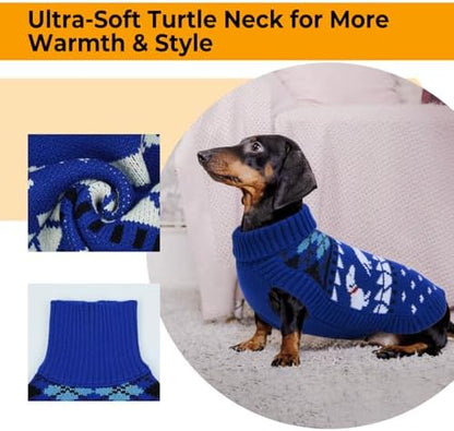 Lelepet Dachshund Sweater Turtleneck Dog Sweaters for Small Dogs (XS-XL)