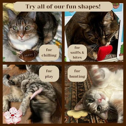 Catnip Toy – Heart Shape, Organic Catnip, 100% Wool Felt, Grown & Made in The USA - Red