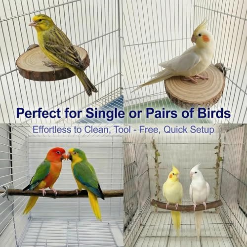 8PCS Bird Perches for Cage, Natural Wood Stands for Small Parrots