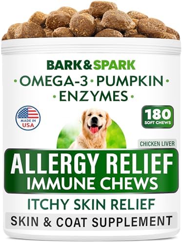 Dog Allergy Relief Chews - Skin Health & Anti-Itch Supplement with Omega-3