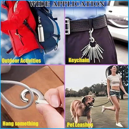 Double Ended Bolt Snaps Hook Zinc Alloy Double Trigger Metal Clips for Hanging Horse Tack Sling Feed Barns Water Buckets Linking Dog Leash Collar Leash Key Chain Horse Feeding Supplies 15 Pieces