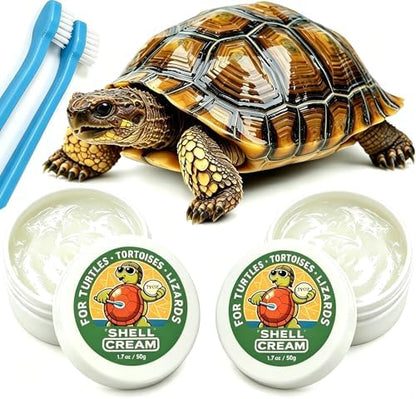 2Pcs Turtle Shell Balm, Reptile Shell Care Conditioner Moisturizer for Tortoise Lizard Reptiles, Essential Turtle Accessories, Skin Relief & Dryness Prevention for Tortoise, Lizard & All Reptiles