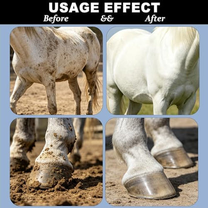 3 Pcs 2-in-1 Horse Groomer Sponge Scrubber, Deep Cleaning Scrubber
