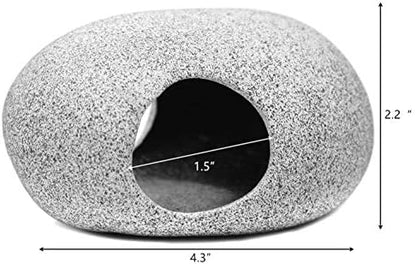 XMHF Aquarium Decorations Rock, Ceramic Shelters - Shrimp Habitat, Breeding Tube, Hiding cave, Stackable Fish Tank Decor Cave for Hiding, Betta Fish