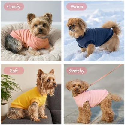 1 Pack Dog Shirt for Small Supplies Functional Waffle Dog Clothes Warm Soft Sweatshirt Outfit for Dogs Cats Pet Apparel