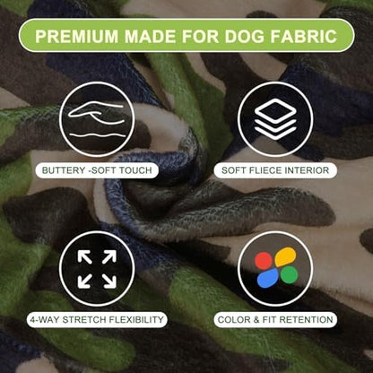 BEAUTYZOO Dog Hoodie for Small Medium Dogs Puppy, Soft Fleece Dog Sweater Cold Weather Coats with Pocket, Pet Outfits Hooded Sweatshirt Chihuahua Cat Jacket Clothing Warm Camo French Bulldog Clothes