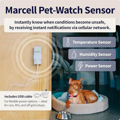 MarCELL Cellular Pet Temperature Monitor for RVs – No WiFi Needed (Verizon)