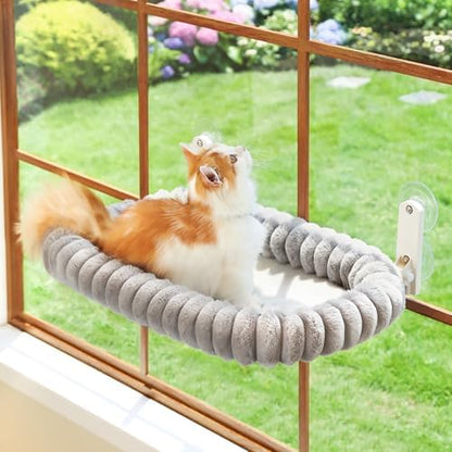 Zakkart SnugCloud Foldable Cat Window Perch (Gray, M)