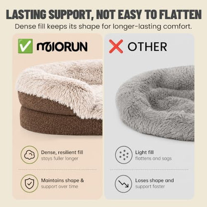 Miorun Fluffy Orthopedic Dog Beds Large Sized Dog, 48" Bolster Sofa Bed