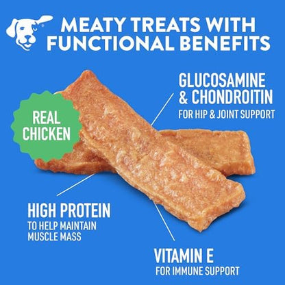 DOGSWELL Hip & Joint High Protein Jerky Dog Treats, Chicken Breast, 12 oz.