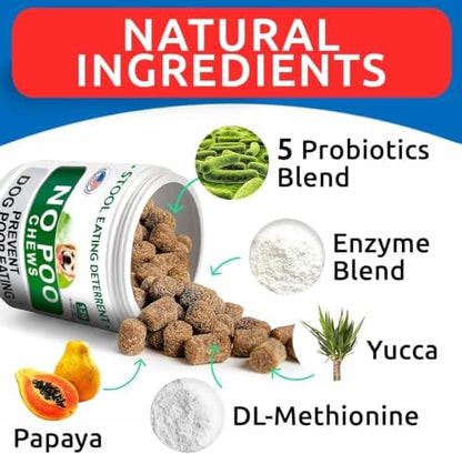 BARK&SPARK No Poo Chews for Dogs - Coprophagia & Stool Eating Deterrent