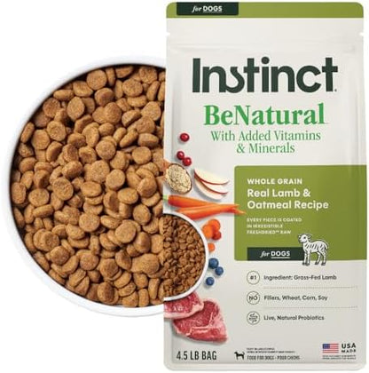 Instinct BeNatural Dry Dog Food, Whole Grain, Lamb & Oatmeal, 4.5 lb.