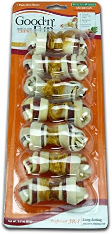 Good 'n' Fun Mini Bones Long-Lasting Dog Treat for Small Dogs, 7 Count