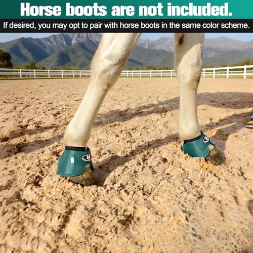 Horse Bell Boots for Outdoor Sports(Turquoise, L)