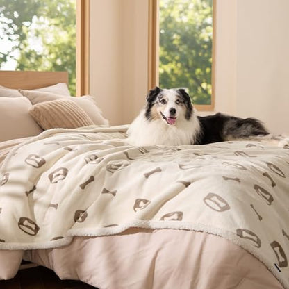 Bedsure Waterproof Blanket for Bed - Twin Size 60"x80", Beige
