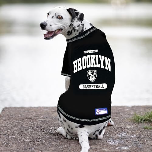 Pets First NBA Licensed Hoodies & T-shirt for Dogs & Cats, Brooklyn NETS, X-Small