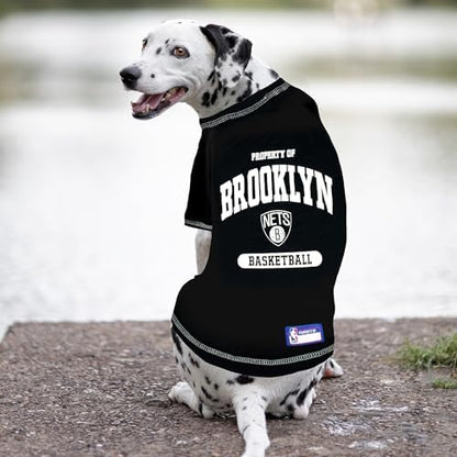 Pets First NBA Licensed Hoodies & T-shirt for Dogs & Cats, Brooklyn NETS, X-Small