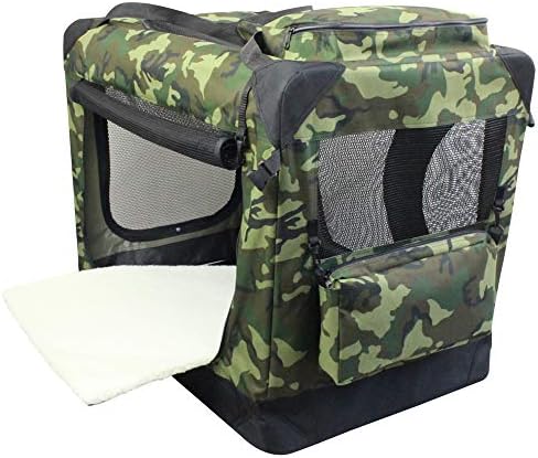 EliteField 3-Door Soft Dog Crate with Bed & Carrying Bag (2-Year Warranty)