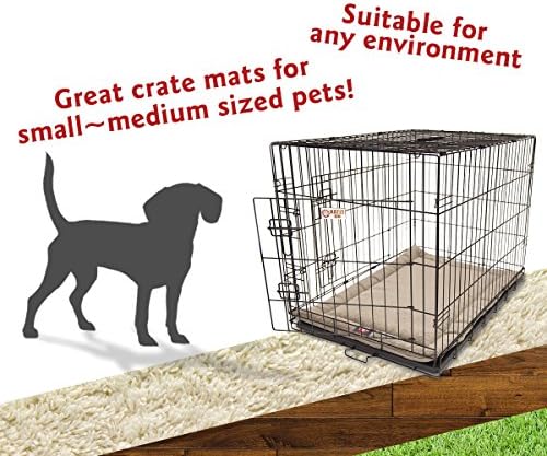 Majestic Pet Dog Crate Mat - Machine Washable Soft Plush Pet Bed Pad for Crates & Kennels | USA Crafted | 30"x21" Villa Pearl