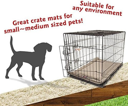 Majestic Pet Dog Crate Mat - Machine Washable Soft Plush Pet Bed Pad for Crates & Kennels | USA Crafted | 30"x21" Villa Pearl