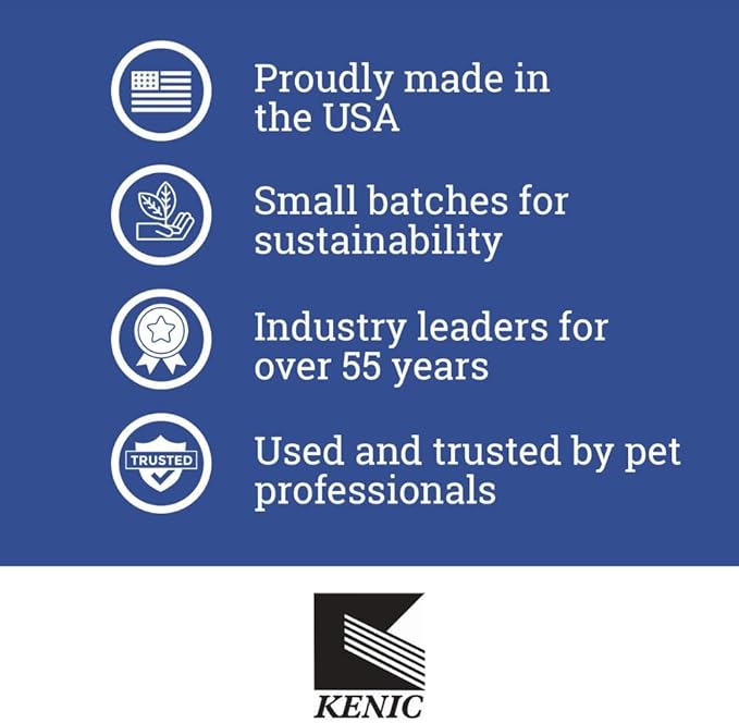 Kenic De-Shedding Dog Shampoo – Reduces Shedding with Omega-3, Omega-6, Vitamin E & B5, Gentle Conditioning Coat-Care Formula, Made in USA