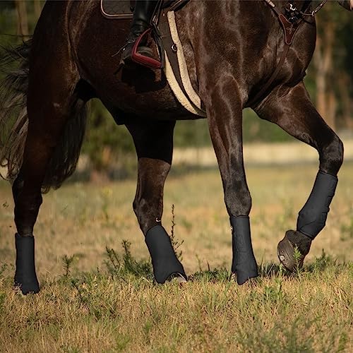 Harrison Howard Splint Boots for Horses 4 Pack, Front & Hind Horse Sport Boots with Neoprene Leg Protection