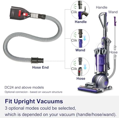 Dog Hair Vacuum Attachment for Dyson Vacuums, Pet Grooming Tool with Extension Hose and Adapter, Compatible with V6 V7 V8 V10 V11 V12 V15 Gen5 Animal Ball Upright Canister Cordless Stick Models