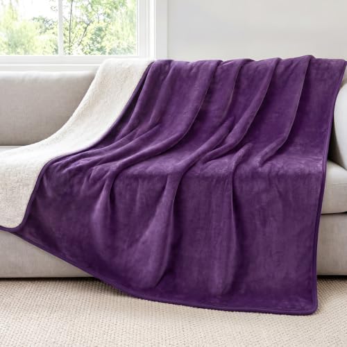 Luciphia Waterproof Pet Blanket, Washable Reversible Sherpa Fleece Throw