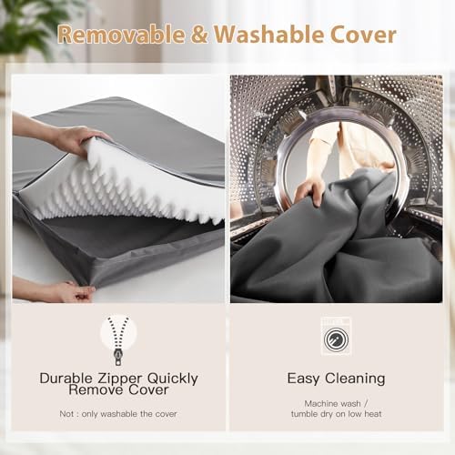 BFPETHOME Outdoor Waterproof Dog Bed for Large Dogs, Washable Cover, 30"