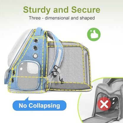 Cawypety Expandable Cat Backpack Large Space Cat Bubble Backpack Carrier