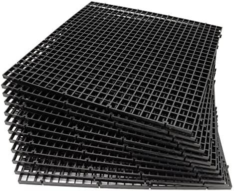ALEGI 12 Pcs Aquarium Fish Tank Divider Plastic Egg Crate, L