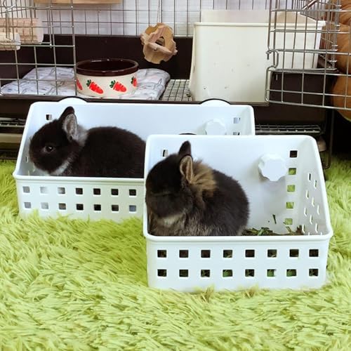 kathson Hay Feeder for Rabbit, Bunny Hay Holder Guinea Pig Hay Feeder Plastic Hay Rack for Rabbits Small Animal Chinchilla Ferret (7.5 X 4.7 X 5.5 inch)