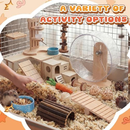 40 Pcs Hamster Cage Accessories Exercise Wheel,Active Style