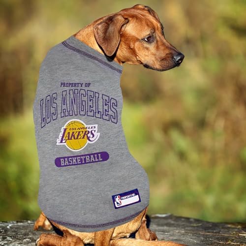 Pets First NBA Licensed Hoodies & T-shirt for Dogs & Cats, Los Angeles Lakers, Large