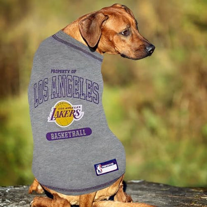 Pets First NBA Licensed Hoodies & T-shirt for Dogs & Cats, Los Angeles Lakers, Large
