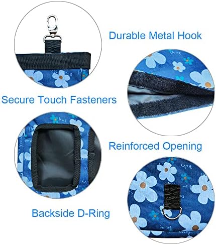 RIOUSSI Guinea Pig Hay Feeder, Hanging Rabbit Hay Feeder Bag. BlueFlower