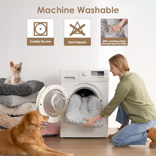 EHEYCIGA Washable XL Dog Beds Large Sized Dog, 44x32 Inch Pet Bed, Grey