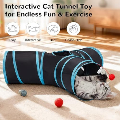 Tempcore Pet Tunnel Tube Cat Toys, Cat Tunnels for Indoor Cats