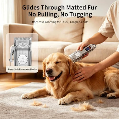 Dog Cordless Grooming Kit Low Noise for Heavy Thick Hair&Coats