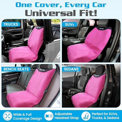 HAPPEGEAR Happeseat Waterproof Car Seat Cover & Protector, Pink
