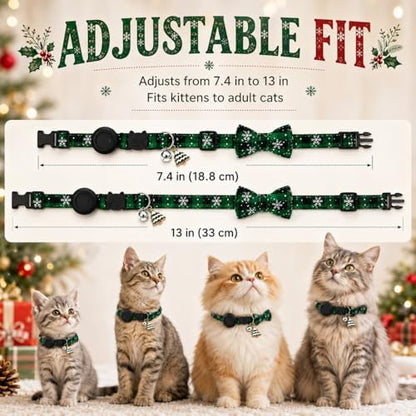 Cat Tracker GPS for Android, Pet GPS Tracker Collar for Cats No Subscription, IP67 Waterproof Cat Collar with Tracker Compatible with Google Find Hub – Replaceable 1-Year Battery, Android Only (Green)