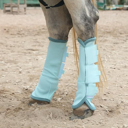 Horse Fly Boots, Mesh Fly Boots for Horse Set of 4, Equine Leg Protection