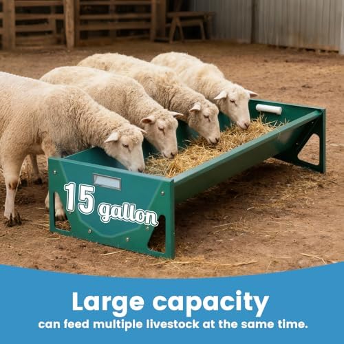 Goat Feeder Horse Trough Livestock Grain & Hay Feeder