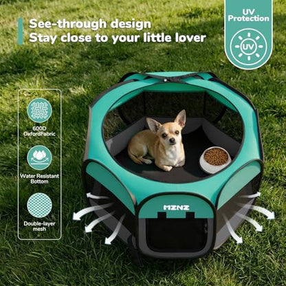 Dog Cat Small Animal Puppy Playpen Crate, Small, Blue