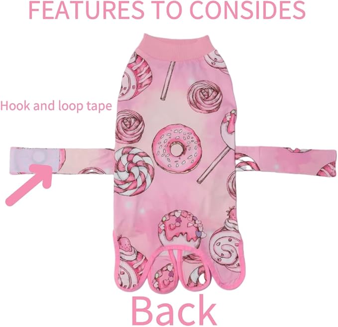 Xqpetlihai Dog Onesie Surgery Recovery Suit for Medium Large Dogs Recovery Shirt for Abdominal Wounds or Skin Diseases Bodysuit Dogs Pajamas(SW,M)