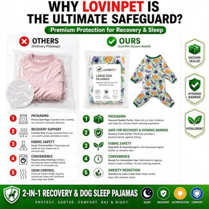 LovinPet Pitbulls Pajamas, Large Breed Jammies, Big Hippo Green Print, XL