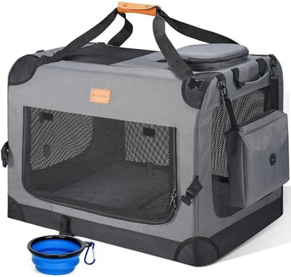 Morpilot 28-inch Portable Collapsible Dog Crate for Dogs up to 40lbs